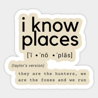 i know places Sticker